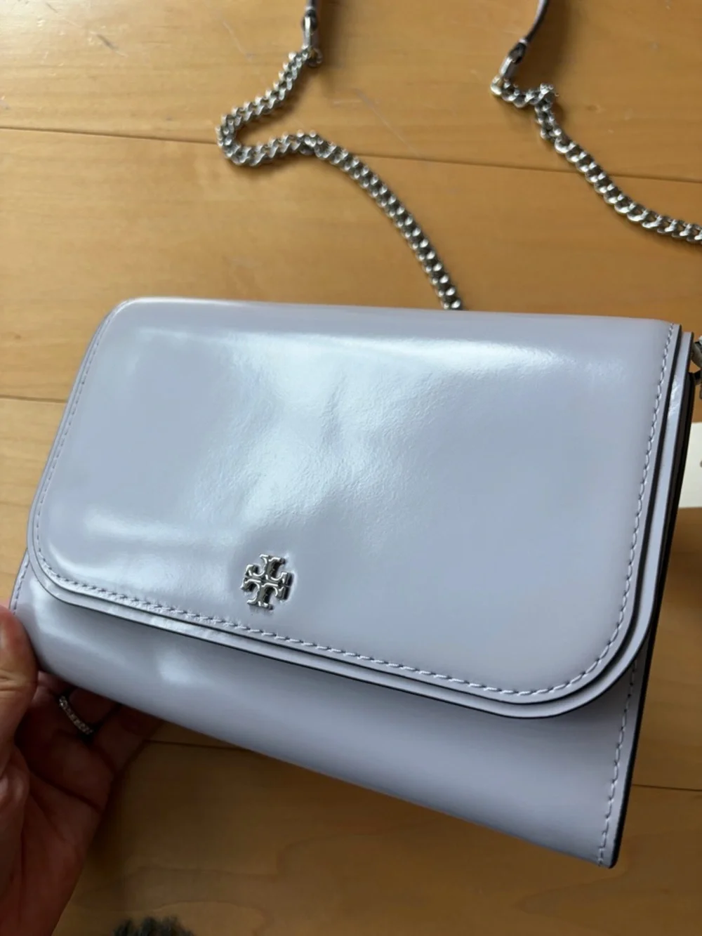 Tory Burch Emerson Patent Chain Wallet